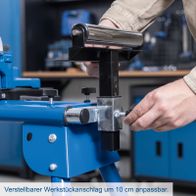 Verstellbarer Werkstückanschlag mit 10 cm Anpassungsmöglichkeit für präzise Positionierung