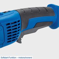 Der Universal-Renovierungsschleifer MRS1300 von Scheppach verfügt über eine Softstart-Funktion, die den Motor schont.