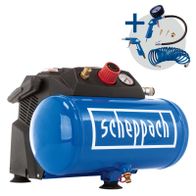Scheppach-Kompressor mit 6-Liter-Kessel, 8 bar Druck, ölfrei, inkl. Zubehör und 5 Meter Schlauch