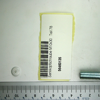 Scheppach-Senkkopfschraube (Teil 78) M10x30 mit Beschriftung und Barcode