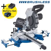 Scheppach Akku-Kapp-, Zug- und Gehrungssäge mit LED-Licht und Akkuset inkl. 4Ah-Batterie und Ladegerät