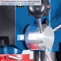 The drilling depth can be specified precisely using a scale so it can be reproduced.
