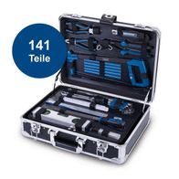Der Werkzeugkoffer TB200 von Scheppach enthält 141 Teile. Er ist mit einer Aluminium-Werkzeugkiste ausgestattet und bietet eine umfassende Auswahl an Werkzeugen für verschiedene Anwendungen.