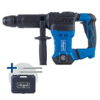 Scheppach-Abruchhammer mit integriertem Werkzeugset und Ersatzteilen für SDS-Max-Bohrer, inkl. Transportbox und Schraubendreher