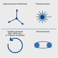 Ergonomisches Drehkreuz und Präzisionslaser für Tischbohrmaschine mit variabler Drehzahl und Riemenantrieb