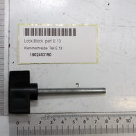 Klemmschraube (Teil E 13) mit integriertem Verriegelungsblock nach Scheppach-Muster