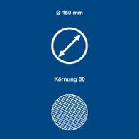 Scheppach-Drehscheibe mit 150 mm Durchmesser und Körnung 80