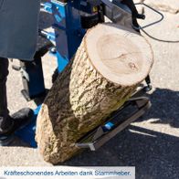 Standfutter für ergonomisches Arbeiten mit Stammheber bei Scheppach-Holzspalter