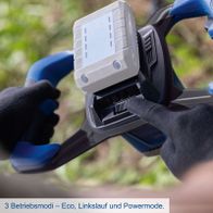 Dreimodige Betriebsmöglichkeiten: Eco-Modus, Linkslaufmodus und Powermode für verschiedene Einsatzprofile.