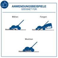 Der Akku Rasenmäher BC-MP470-X von Scheppach eignet sich zum Mähen, Fangen und Mulchen. Er verfügt über einen Vario Radantrieb, LED-Beleuchtung und eine 7-fache Schnitthöhenverstellung.