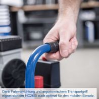 Ergonomischer Transportgriff für mobile Anwendung des HC26Si-Scheppach-Tools