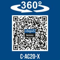 360°-Drehfunktion für präzise Einstellungen des Akku-Handkompressors C-AC20-X