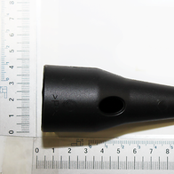 Aufblasdüse von Scheppach, gezeigt von der Seite auf weißem Hintergrund.