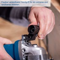 Flexibler Handgriff für präzises Arbeiten mit Lackfräse, sicherer Griff für randnahe Bearbeitung