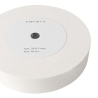 Scheppach Schleifscheibe Ø 200 x 40 x 16 mm K 100 Edelkorund, Ansicht von oben, max. 3820 U/min, max. 40 m/s.