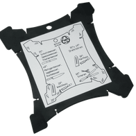 Winkellehre 250 von Scheppach mit verschiedenen Messbereichen und Anzeigen. Die Abbildung zeigt die Skala und Markierungen für präzise Winkelmessungen.