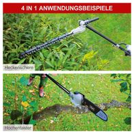 Multifunktionsgerät mit Heckenschere und Hochschnittwerkzeug für Gartenarbeit