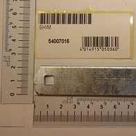 Zwischenblech 2x22x182, Artikelnummer 54007016, mit Etikett und Maßstab im Hintergrund.