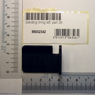 Scheppach Schleifauflage, Teil 29 – Detailansicht mit Beschriftung und Barcode