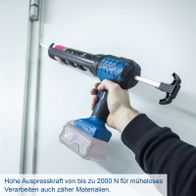 Scheppach Akku-Kartuschenpistole mit hoher Auspresskraft bis 2000 N für präzises Arbeiten mit zähen Materialien