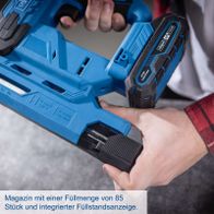 Scheppach Akku-Klammer- und Nagelpistole mit Magazin für 85 Stück inkl. Vollständigkeitsanzeige