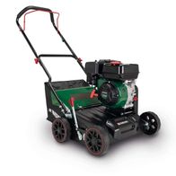 Vertikutierer PBV 4200 A1 Parkside LB8, seitliche Ansicht, mit schwarzem und grünem Gehäuse und schwarzem Motor.