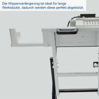 **Wippensystem mit Verlängerung für präzise Arbeitsführung** – Ideal für lange Werkstücke, sichere Führung und exakte Positionierung.