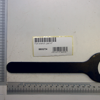 Scheppach-Gabelschlüsselteil (Teil 47) mit Beschriftung und Barcode