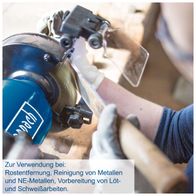 Der Doppelschleifer SM150LB von Scheppach eignet sich zur Rostentfernung, Reinigung von Metallen und NE-Metallen sowie zur Vorbereitung von Löt- und Schweißarbeiten.