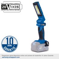 Akku-Arbeitsleuchte C-WL20-X mit 10-jähriger Garantie, 20V-Batterieplattform, inkl. Akku und Ladegerät