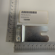 Riegelblech von Scheppach, Artikelnummer 72224006, gezeigt von der Seite mit einem Lineal zur Größenveranschaulichung.