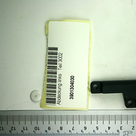 Scheppach-Abdeckung (Teil 3002) mit Beschriftung und Barcode für linke Seite