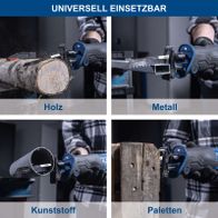 Akku-Säbelsäge für Holz, Metall, Kunststoff und Paletten mit universeller Anwendbarkeit