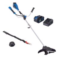 Scheppach Akku-Freischneider-Set mit Akku, Handgriff, Schnurwickler, Halterung und Werkzeugaufsatz für präzise Schnitte