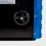 Höhenverstellmechanismus für Tischverbreiterung mit stufenloser Einstellung