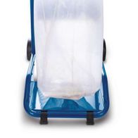 Absauganlage HD12 Scheppach, Vorderansicht. 230V, 500W, 75L Auffangbehälter, 100mm Anschluss.