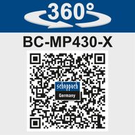 Scheppach-Rasenmäher BC-MP430-X mit 360°-Schnittumkehr, 43 cm Schnittbreite und integriertem Akku-Ladegerät