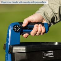 Ergonomic handle with non-slip soft-grip surface.