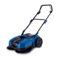 Akku-Kehrmaschine C-S610-X Scheppach mit 610mm Arbeitsbreite, 2000m2 Flächenleistung, 3stufiger Bürstengeschwindigkeit und 20L Schmutzbehälter.