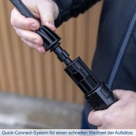 Quick-Connect-System für schnellen Wechsel der Düsenaufsätze auf Scheppach-Akku-Druckreiniger