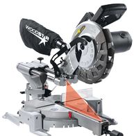 Kapp-Zugsäge sl10lu² inkl.Laser, 2.25kW 230V/60Hz - British plug. Die Säge wird von der Seite gezeigt.