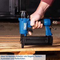 Ideal für kleinere Arbeiten wie Nageln, Tackern, Ausblasen und Reifenfüllen.