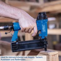 Ideal für kleinere Arbeiten wie Nageln, Tackern, Ausblasen und Reifenfüllen.