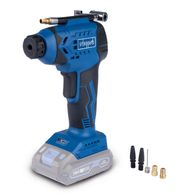 Scheppach Akku-Handkompressor mit Zubehörset, inkl. LCD-Display und LED-Licht