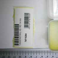 Tassenstahl HS RD 14 mm, Artikelnummer 79715204, in einer durchsichtigen Verpackung mit einem gelben Schwamm und einem schwarzen Ring.