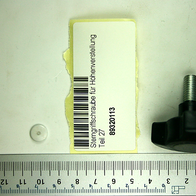 Scheppach-Sterngriffschraube für Höhenverstellung, Teil 27 (Bauteil mit Beschriftung und Barcode)
