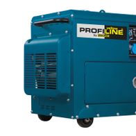 Stromgenerator YPL 6000-D Zgonc Yellow Profi Line von hinten gezeigt.