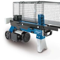 Holzspalter HL460 von Scheppach, seitliche Ansicht. Der Holzspalter ist auf einem hellen Untergrund platziert.