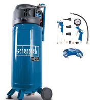 Standkompressor HC51V von Scheppach mit 50-Liter-Kessel, inkl. Werkzeugset und Schläuchen