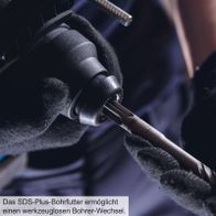 Das SDS-Plus-Bohrfutter ermöglicht einen werkzeuglosen Bohrer-Wechsel. Die Scheppach Akku-Bohrhammer BC-BRH230BE-X Set S verfügt über dieses praktische Feature für schnellen und einfachen Bohrerwechsel ohne zusätzliches Werkzeug.